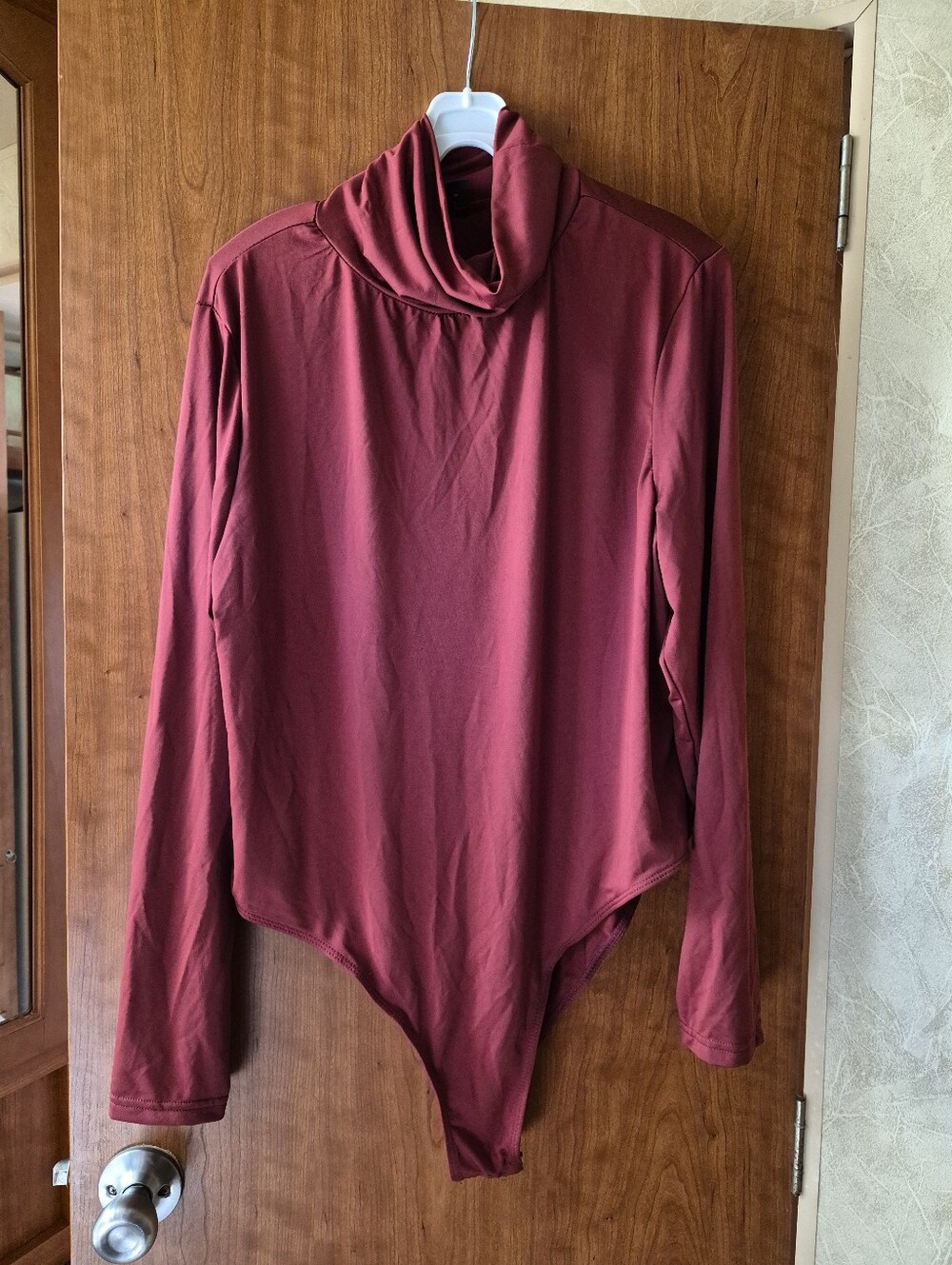 Wine Colored Long Sleeve Bodysuit Size 1x